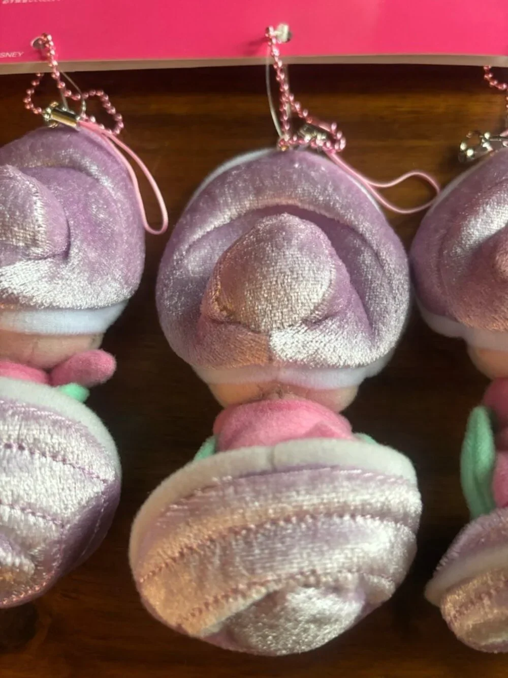Set Of 3 Baby Oysters Disney Alice In Wonderland Plush Keychain Tokyo Disney